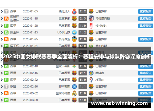 2025中国女排联赛赛季全面解析：赛程安排与球队阵容深度剖析