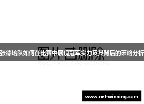张德培队如何在比赛中展现冠军实力及其背后的策略分析 张德培队如何在比赛中展现冠军实力及其背后的策略分析